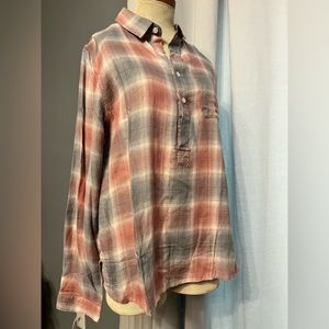 Southern Shirt Lexington Multicolored Plaid Taylor Tunic Popover Shirt M NWOT